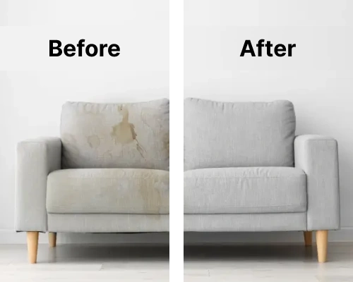Vorher-Nachher Sofareinigung