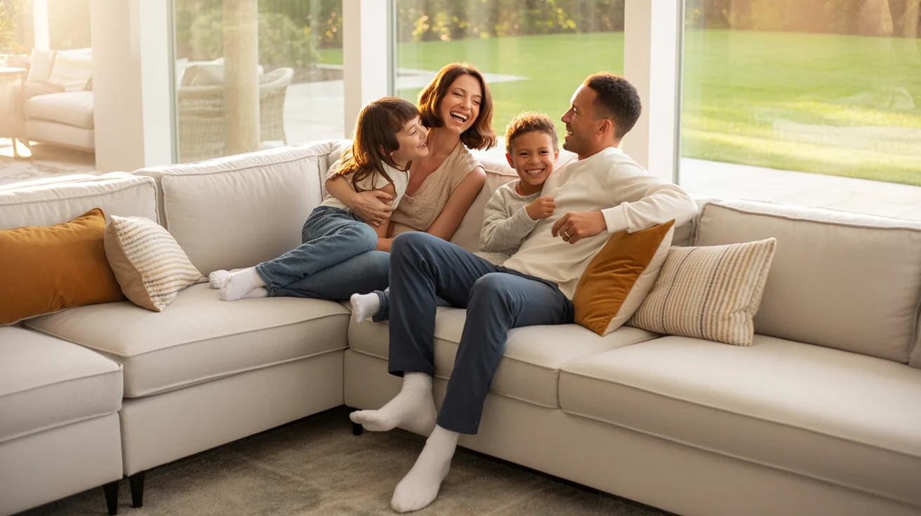 Sofa Reinigungstipps für Familien mit Kindern im Wohnzimmer