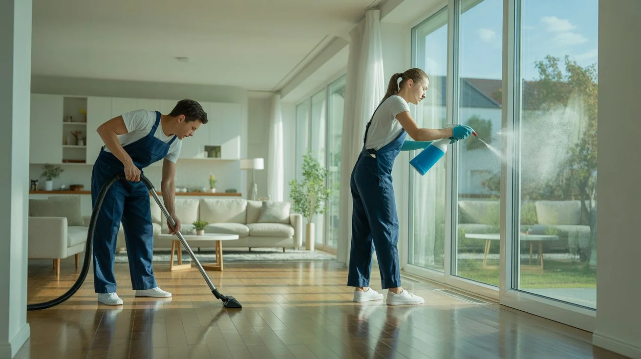 Endreinigung einer modernen Wohnung in Zürich mit professionellen Reinigern