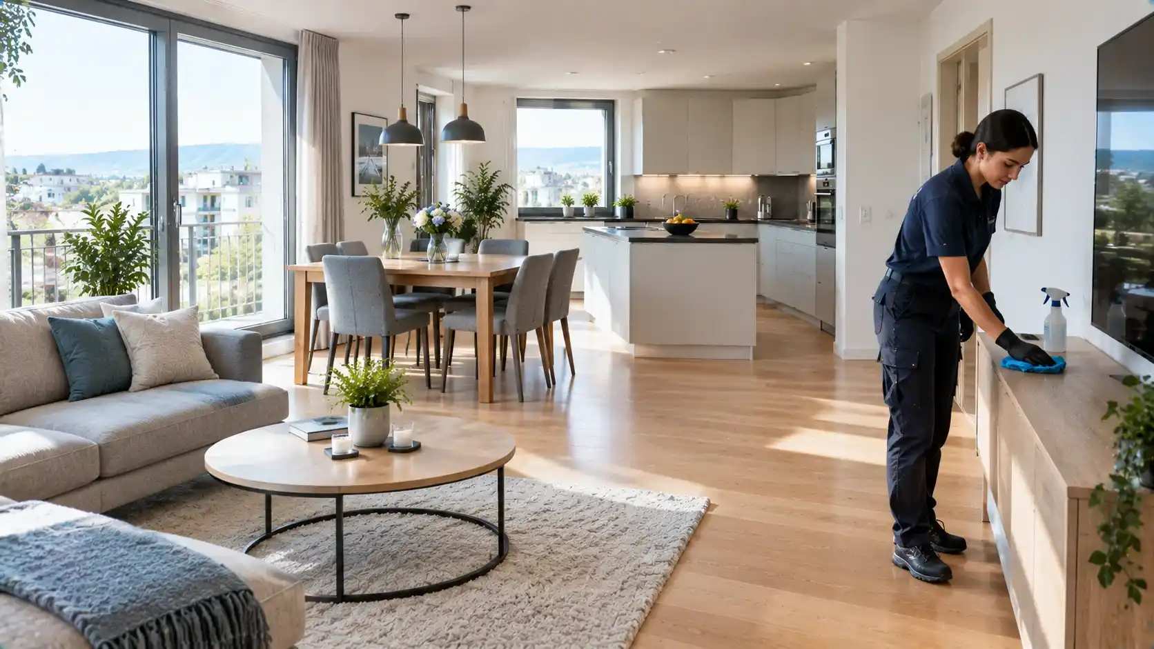 Wohnungsreinigung in Regensdorf durch professionelle Reinigungskraft
